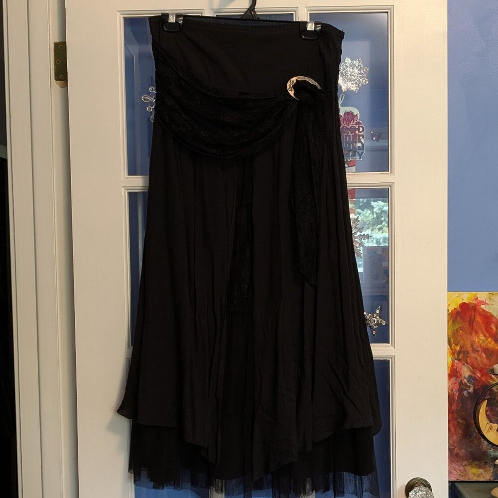 Pretty Angel Black Boho Skirt